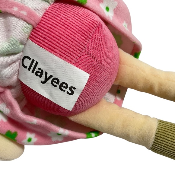 CLLayees Plush Bunny Doll Pink Floral Dress 20”  Stuffed Animal Toy - Picture 9 of 10